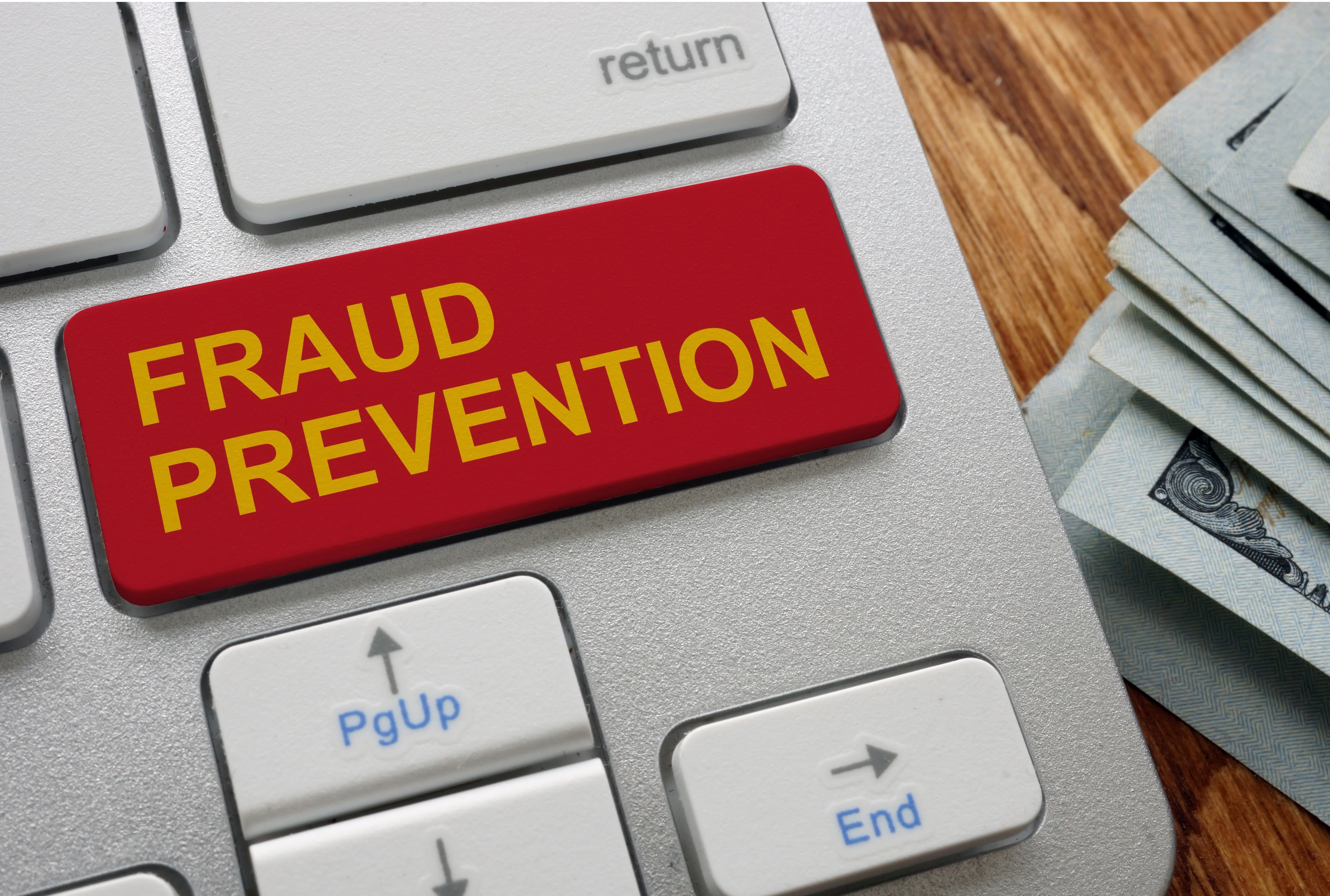fraud prevention on keyboard key